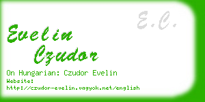 evelin czudor business card